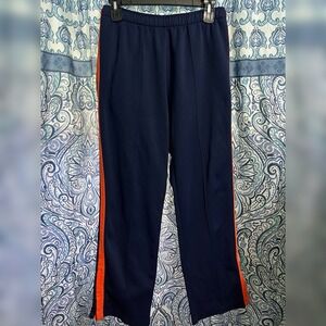 Polo Ralph Lauren Sweat Track Pants Mens Large  Blue Orange Zip Ankle Sweatpants